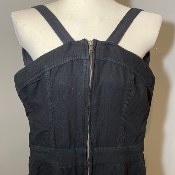 NWT FREE PEOPLE Call on Me Linen Jumpsuit BLACK / SMALL - Picture 3 of 12